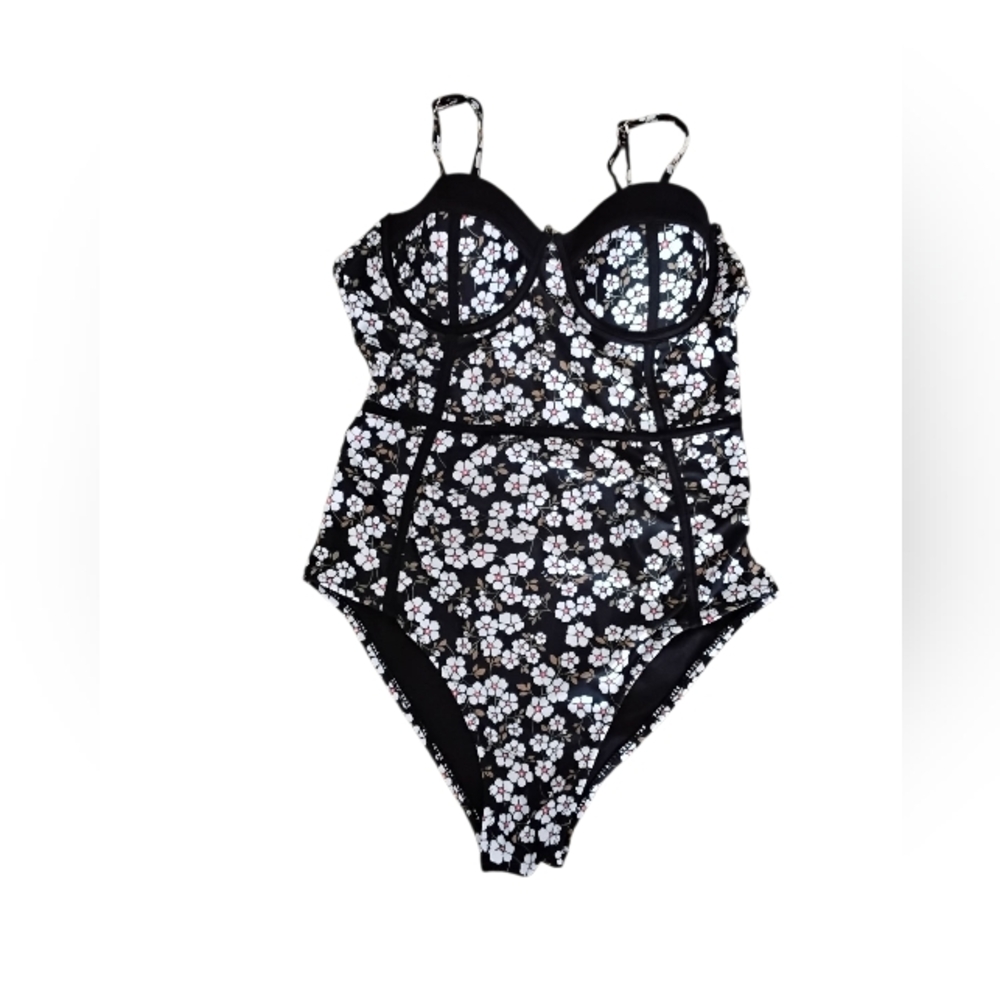 Cupshe Swimsuit Womens Small Cottagecore Boho Travel Resortwear Vacation Floral